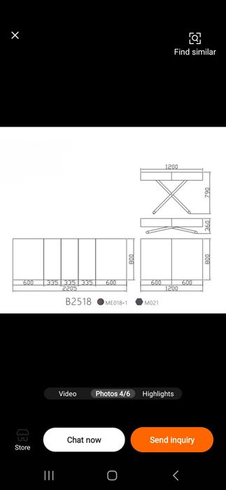 Masa extensibila cu telecomandă