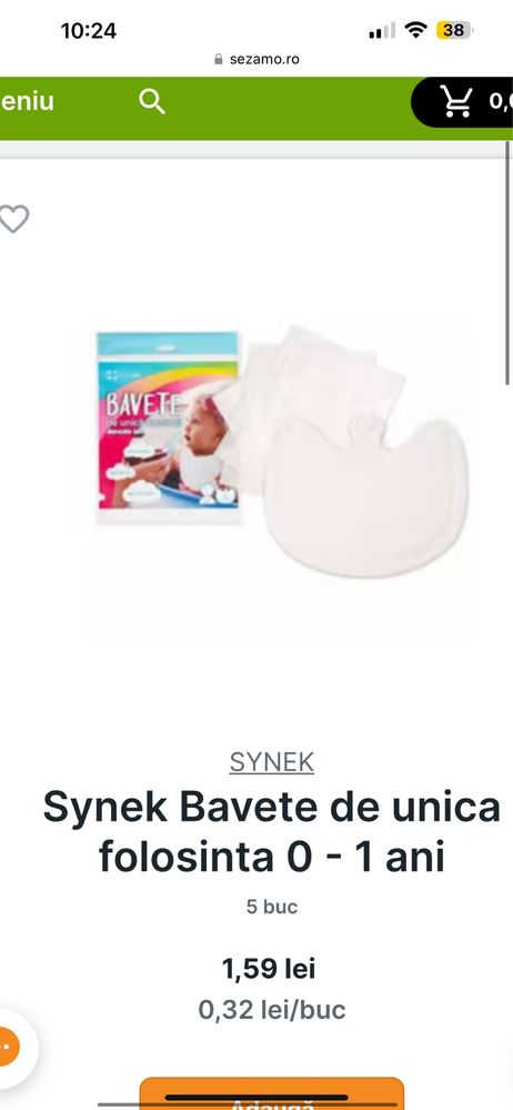 Bavete unica folosinta bebe