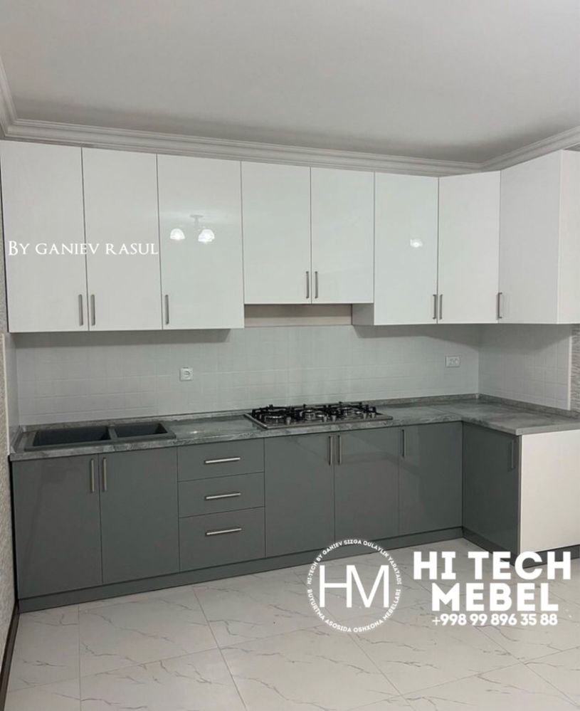 Кухонная мебель Кухонный гарнитур шкаф для кухния Oshxona mebel Hitech