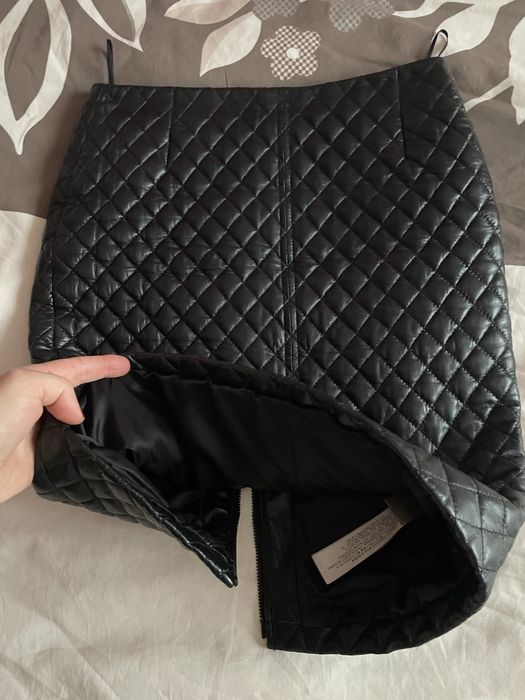 Fusta piele naturala Massimo Dutti