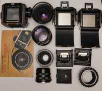 Kit aparat foto film lat 6x6 Bronica S2A+3 obiective Nikon 40/80/200mm