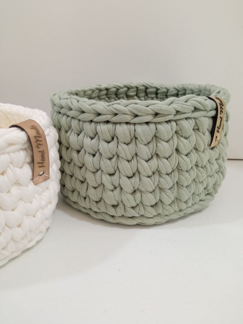 Вязанные корзинки handmade