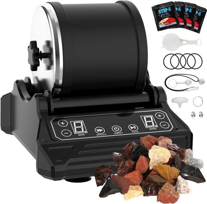 Комплект за полиране на камъни Rock Tumbler с 9-скоростен мотор