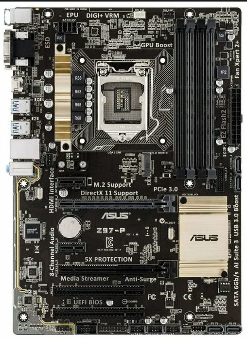 Материнская плата Asus Z97-P с процессором i7 4770