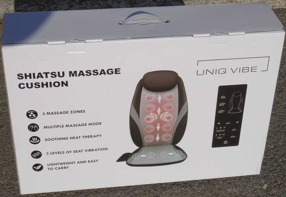 Husă / Pernă de masaj Shiatsu profesional cu încălzire, 4-zone