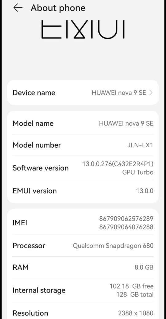 Huawei nova 9 SE