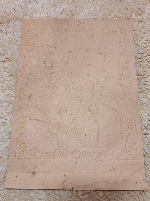 Икона св. Николай Чудотворец 1897г Московска  Хромолитография