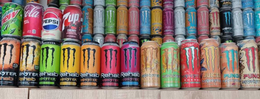 Monster,Coca Cola,Fanta,Mountain Dew,Sprite,Redbull