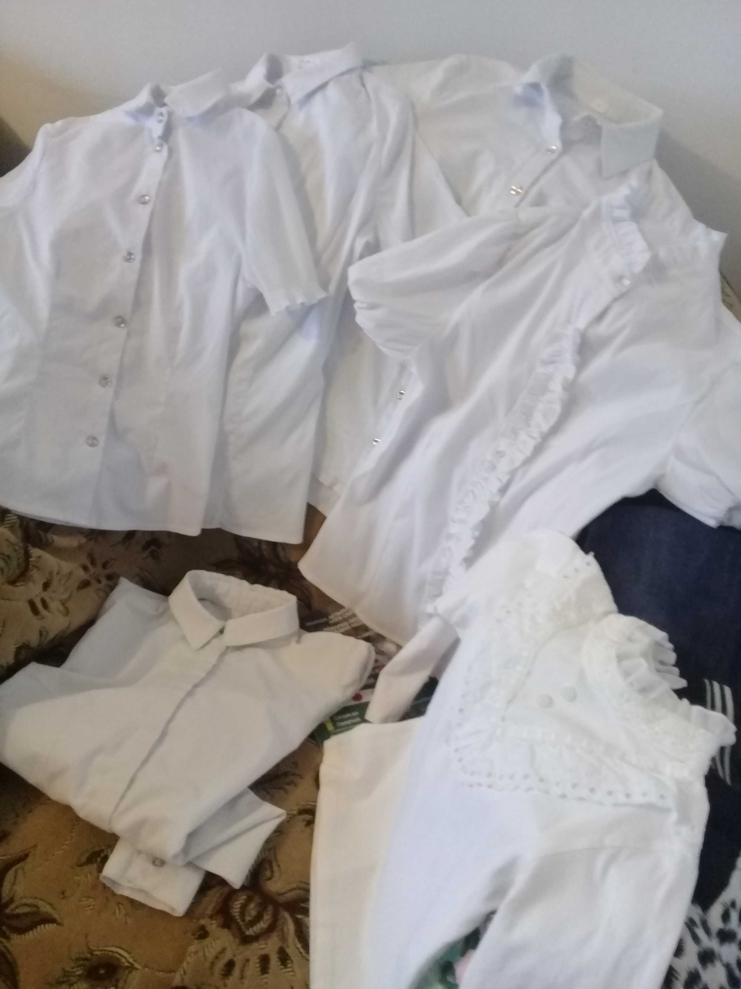 Белые блузки, пиджак,жилеты и другие школьные вещи 32-44 размеры