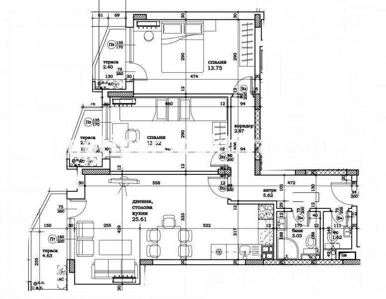 Продава се Тристаен апартамент в Пловдив, Тракия - 112 кв.м за 1097 €/кв.м - Снимка #2
