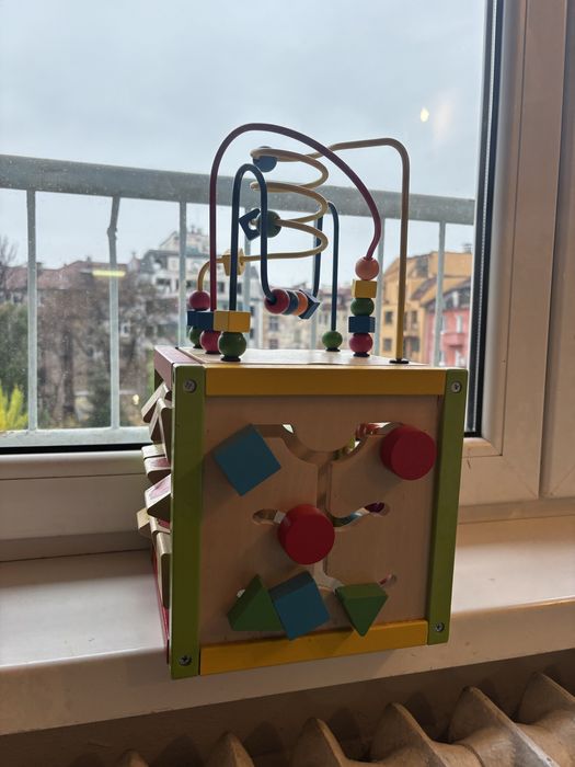 Дървен дидактически куб