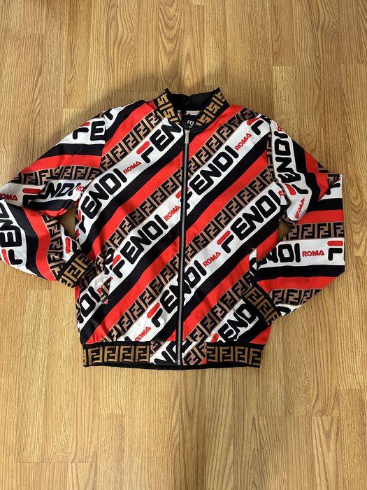 Мъжко есенно яке Fendi x Fila колаборация размер М