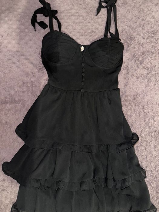 Платье черное коктейльное вечернее