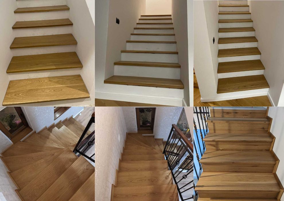 Scari din lemn masiv de stejar