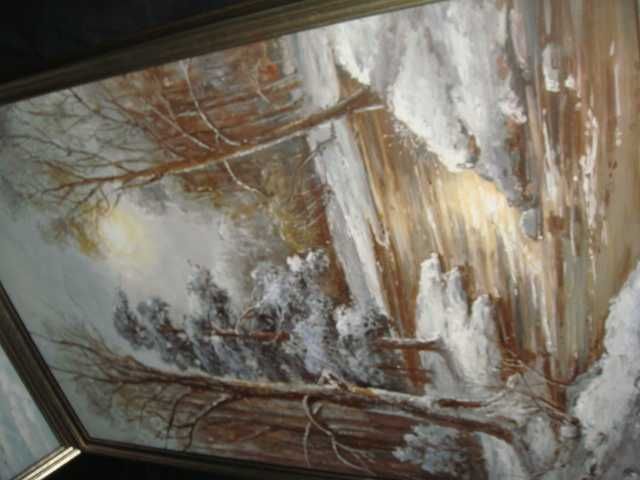 Картины Масло - Холст Рамы серебро Лес Большая 1Мх70СМ и Сред.65х60СМ