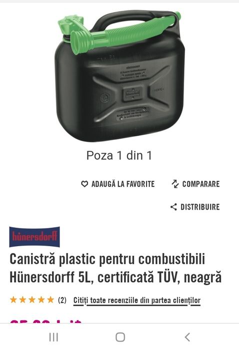 Canistra combustibil 5 litri