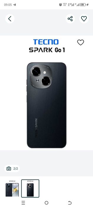 Продам телефон техно спарк го1