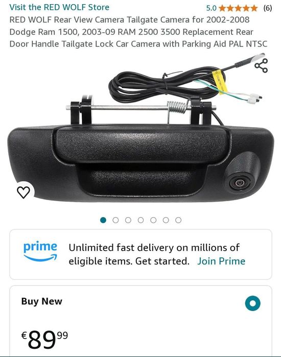 Kit complet RED WOLF Cameră marșarier pentru hayon Dodge Ram