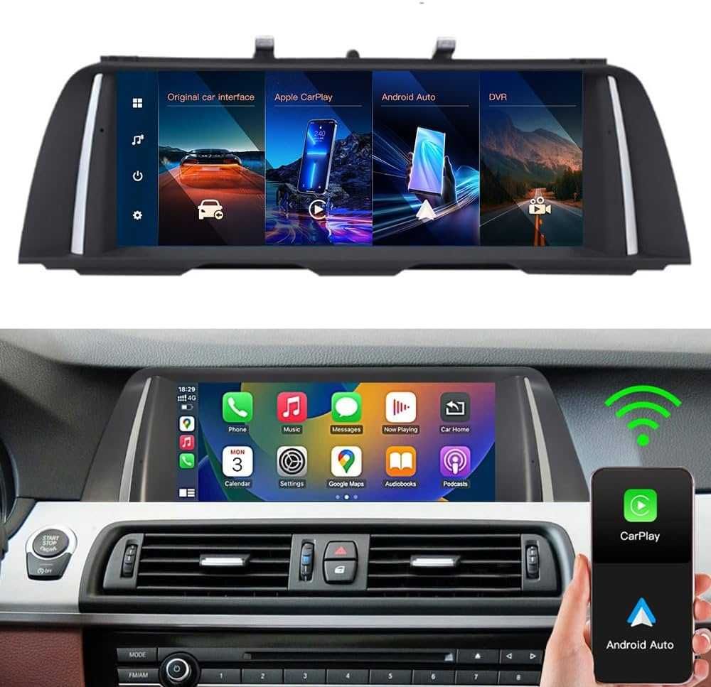 Дисплей за BMW F10/F11 CIC/NBT 10.25" с безжичен CarPlay/Android Auto