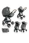 Бебешка количка Lorelli Crysta 3in1 Premium Grey