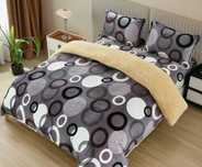 Lenjerie pat Cocolino cu Blăniță, 4 Piese, Cearceaf cu Elastic 180x200