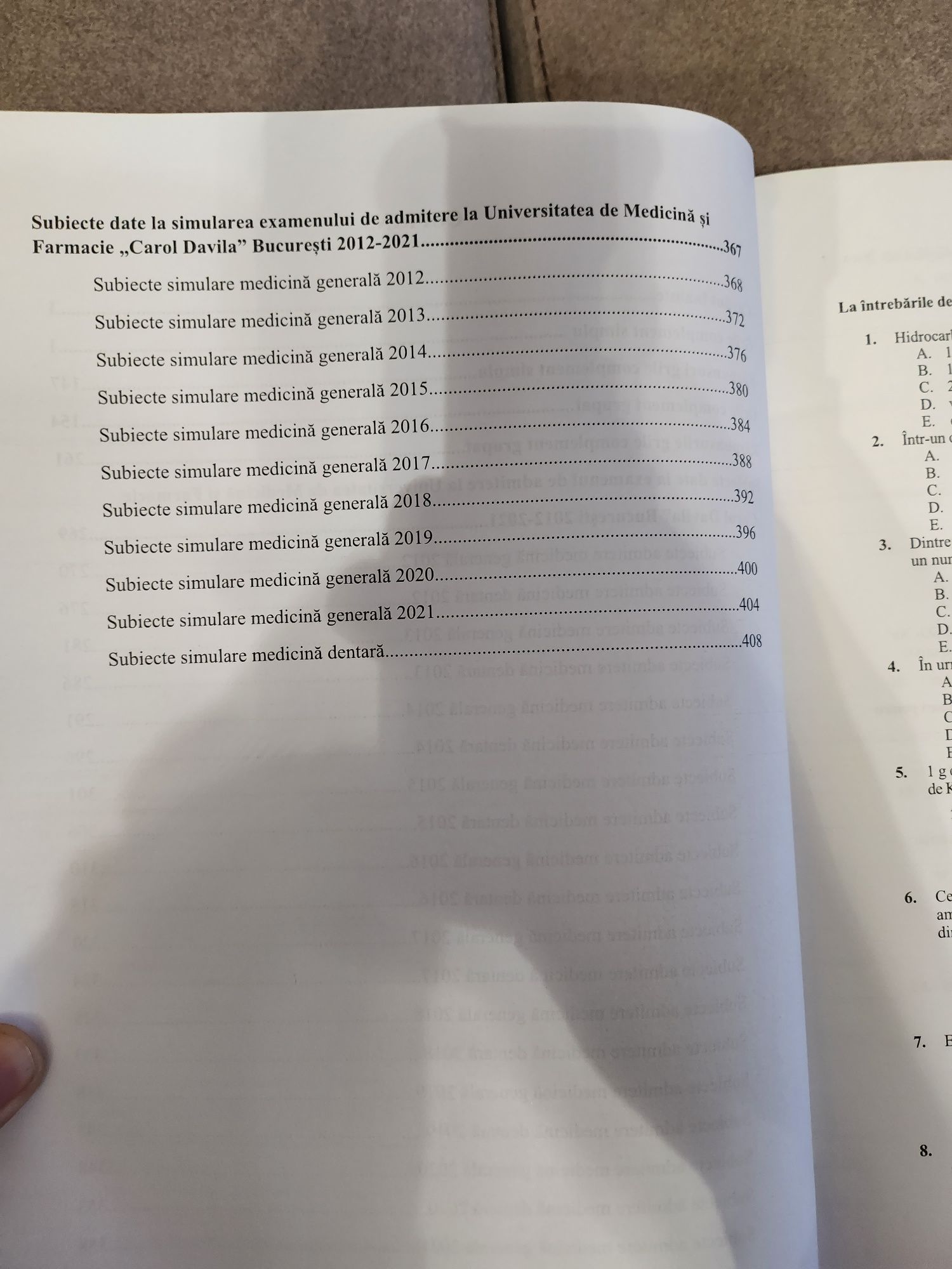 chimie organica grile, pt Umf si stomatologie