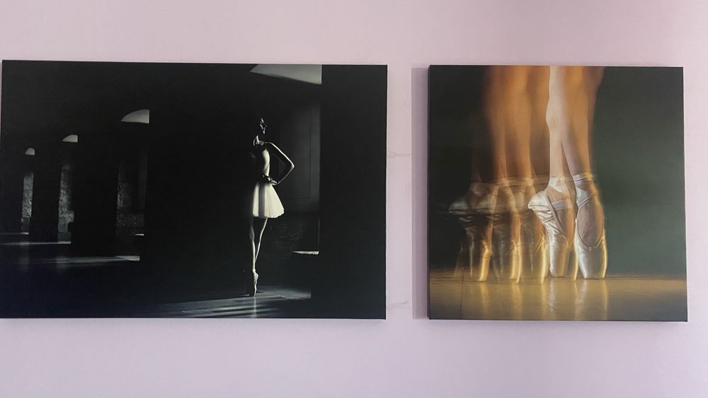 Set 4 tablouri mari canvas / pe panza  - balerina / balerine