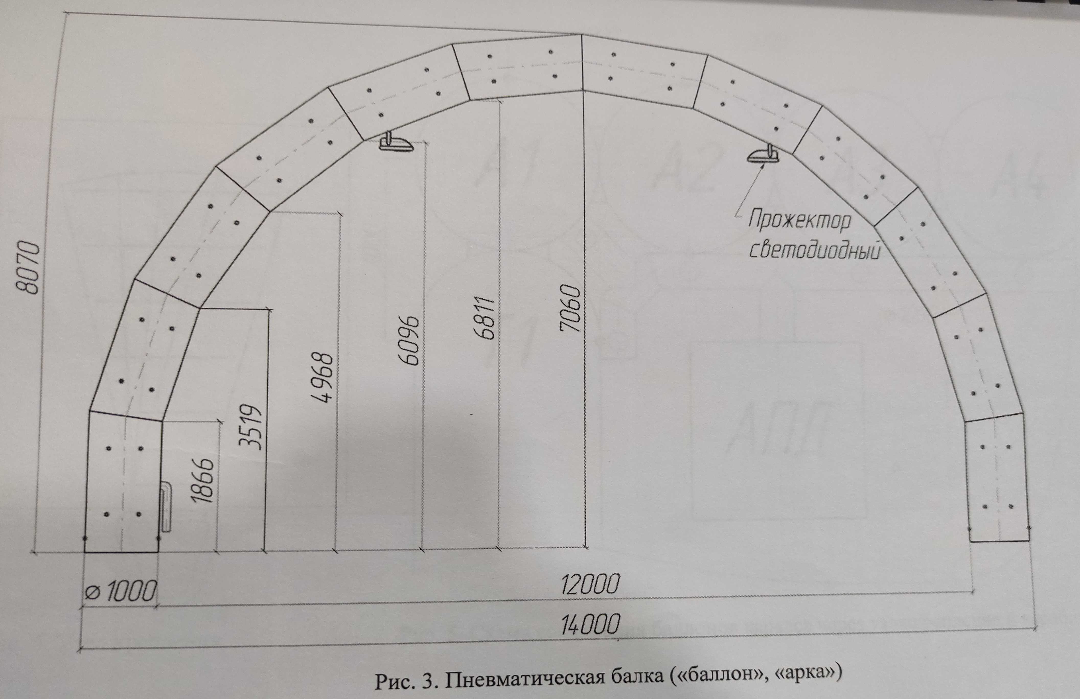 Надувной ангар для проведения мероприятий на открытом воздухе