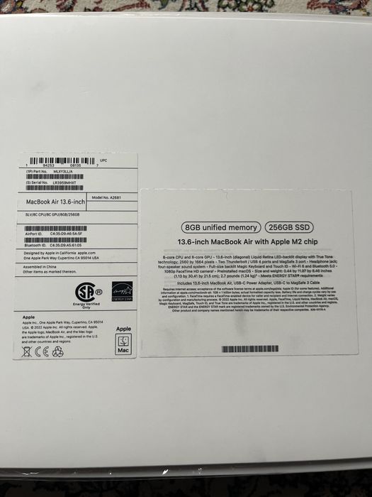 MacBook air 13 package USA