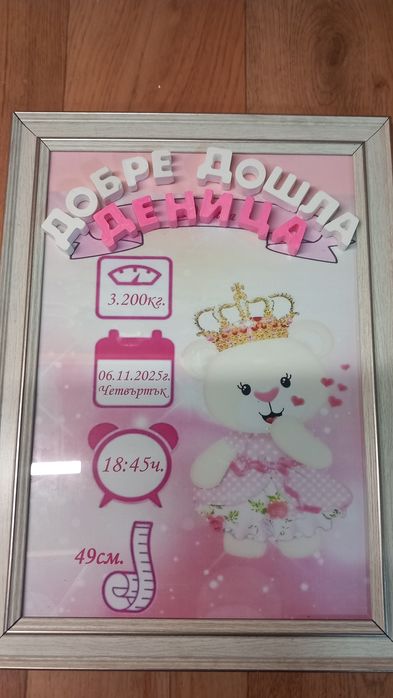 Визитка за бебе .