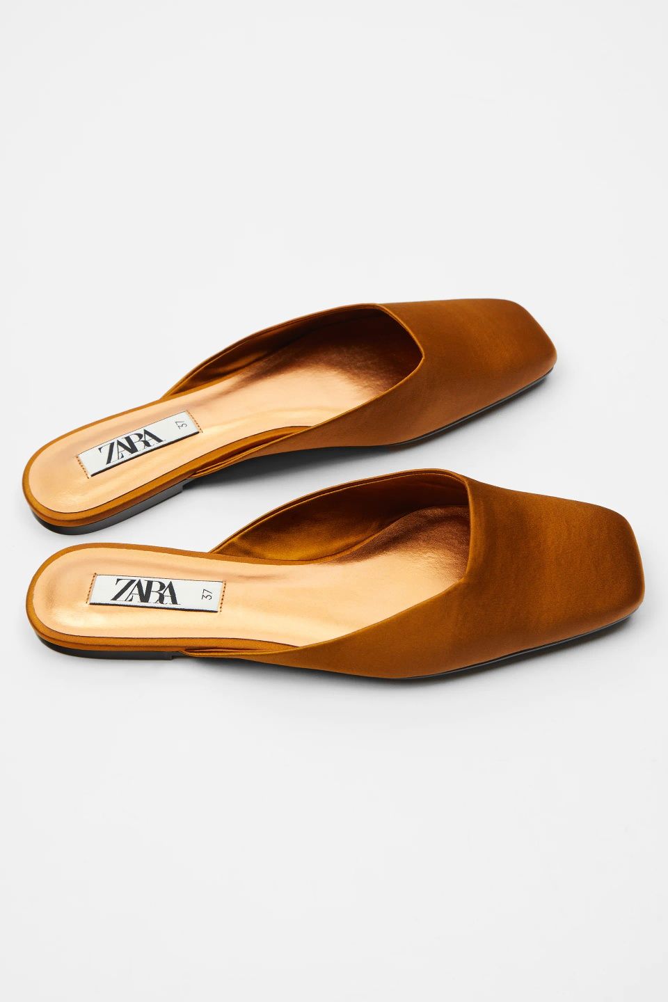 Șlapi /mules satinati Zara limited