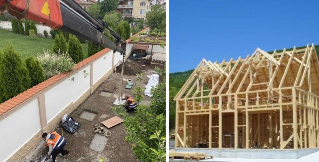 Изработка на дървени сгл.къщи, вили, бунгала / вид СМР по Договаряне