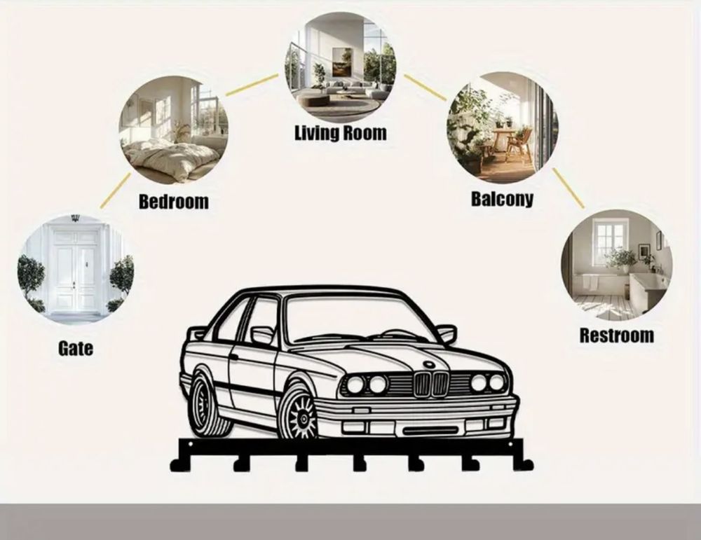 Метална закачалка BMW e30. Размер 30см