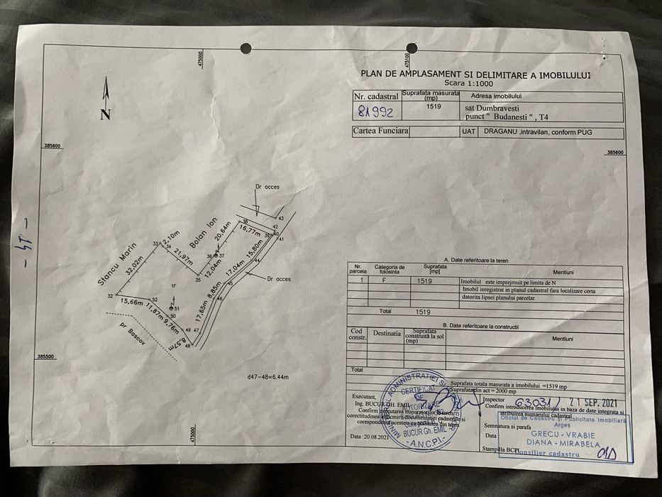 Vând teren retras, deosebit