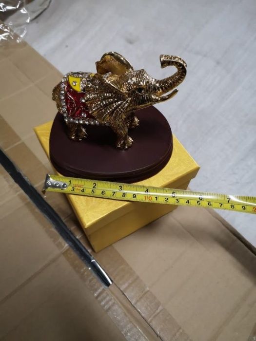 Кутия за бижута – „Слон“ – инкрустирана с камъни, ръчна изработка, отв