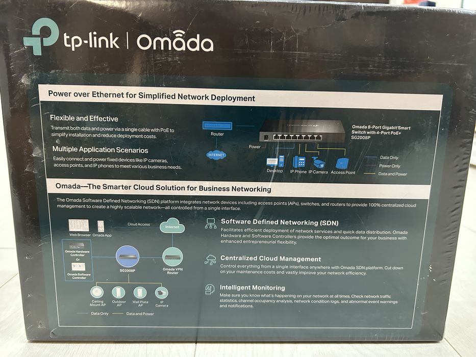 Switch/Comutator TP-LINK SG2008P, 8x1000Mbps (4xPOE+), gestionabil