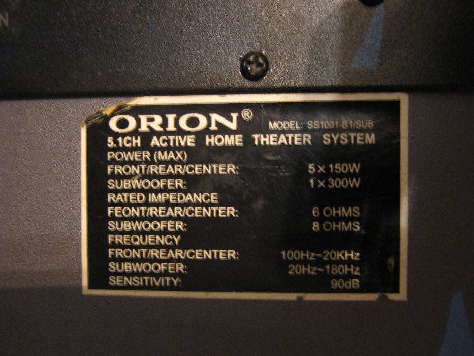 sistem audio home cinema orion 5+1