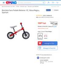 Bicicleta fara pedale Spartan