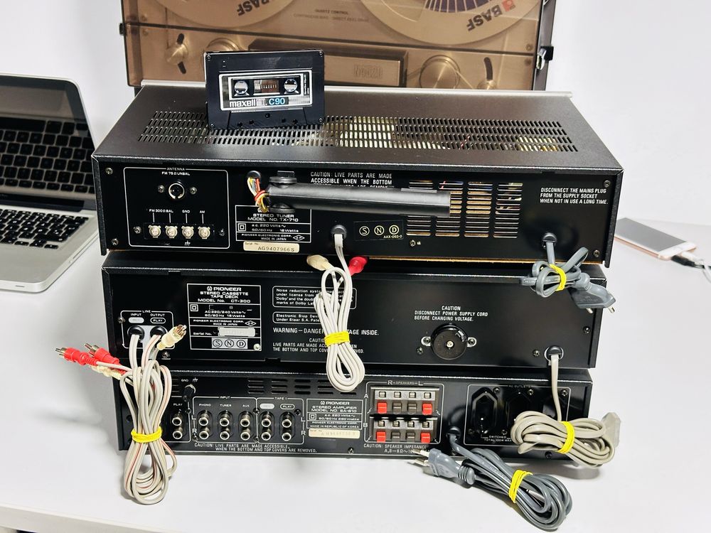 Linie Pioneer Blue SA-610,CT-300,TX-710,amplificator,deck,tuner,ca NOI