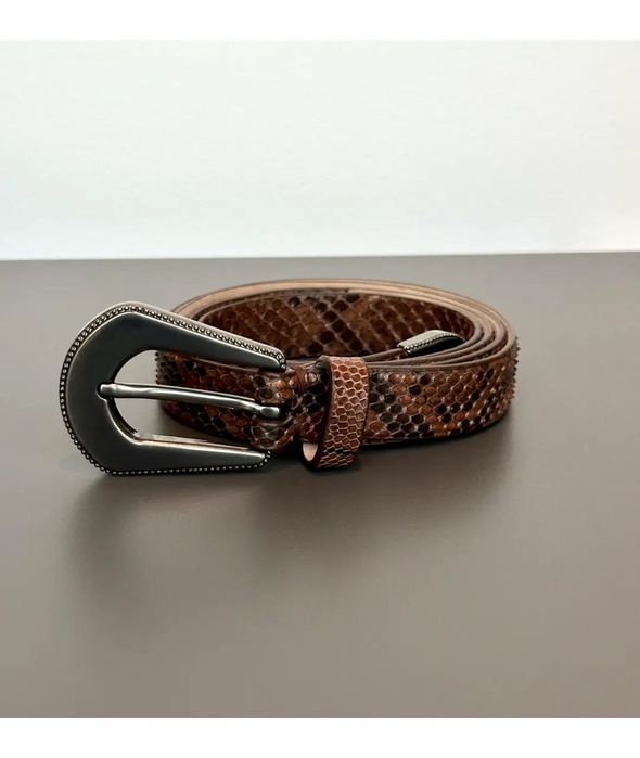 Женский ремень из кожи питона Brunello Cucinelli