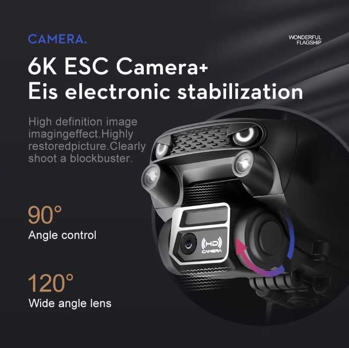 Дрон S2S с две камери, 6к Ultra HD резолюция, Отбягване на препятствия