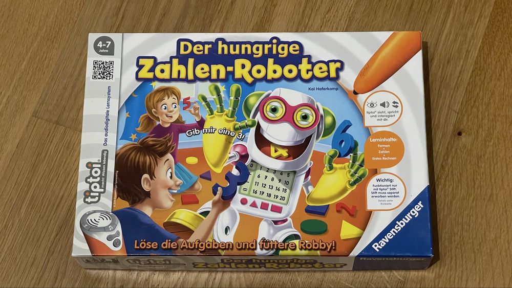 Joc tip toi cu numere si forme in germana - Der hungrige Zahlenroboter