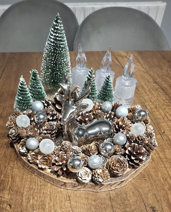 Коледни свещници  с диаметър 25 см