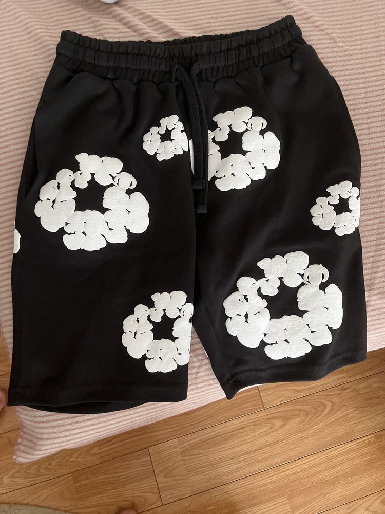 pantaloni scurti denim tears