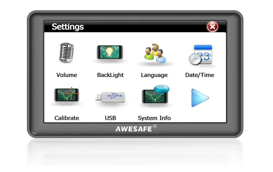 Навигация AWESAFE 7 инча 3D карта GPS Navitel Карта за камиони