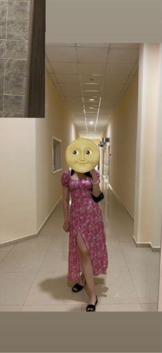 Платье длинное б/у
