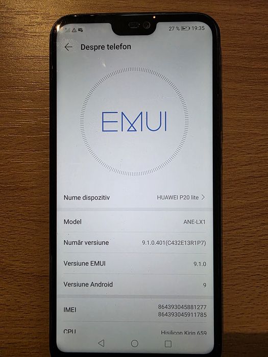 Vand Huawei P20 Lite