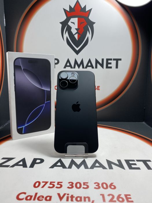 ZAP AMANET VITAN - iPhone 16 Pro Max - 256 GB - Neactivat - Black