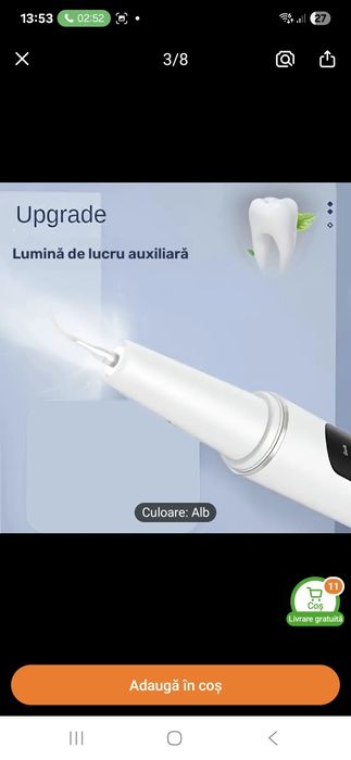 Aparat dentar pt curățare tartru și pete dentare Nou * Reducere 50% !