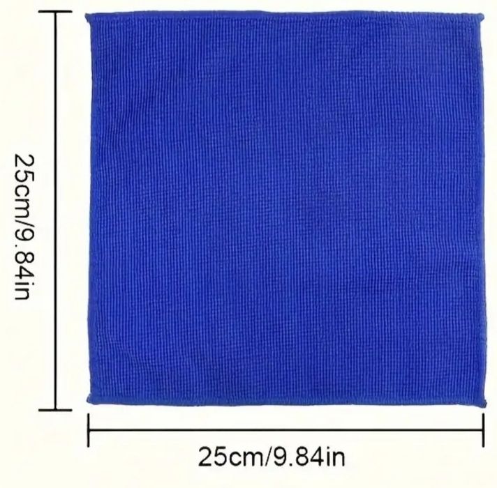Комплект 10бр сини микрофибърни кърпи